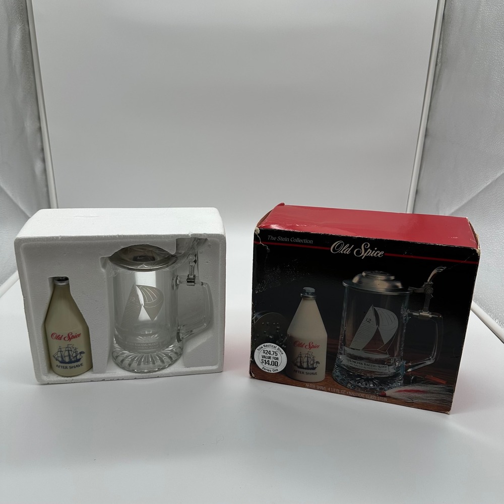 1989 NEW IN BOX Vintage Old Spice After Shave Gift Set with Nautical Stein